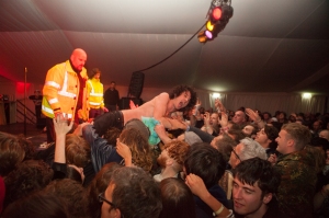 Fat White Family play a secret midnight gig at the End Of The Road Festival, Larmer Tree Gardens, Salisbury, 5th September 2015