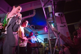 Fat White Family, perform an in store to celebrate the release of their album Songs For Our Mothers, Rough Trade East, London, 28th January 2016